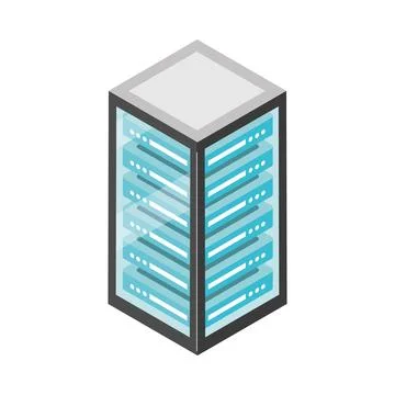 Storage tech server Stock Illustration