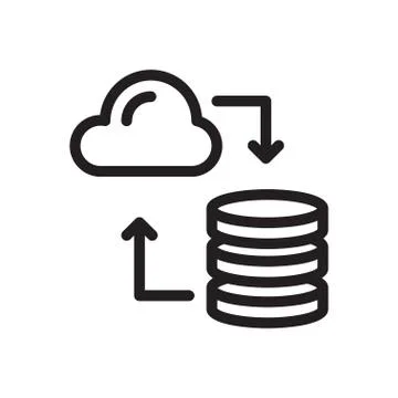 Storage thin line icon Illustrazione stock