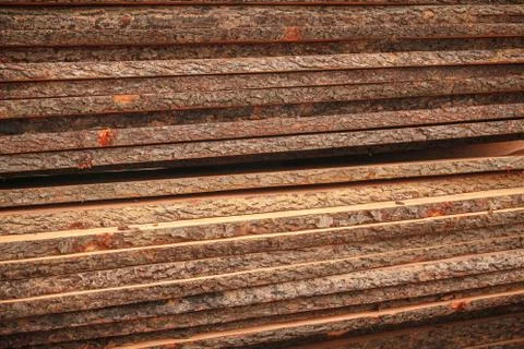 Storage timber stack Stock Photos