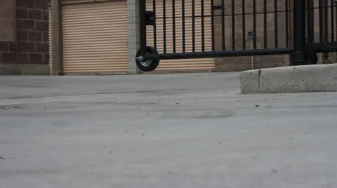 Storage unit gate Stock Footage 23758149