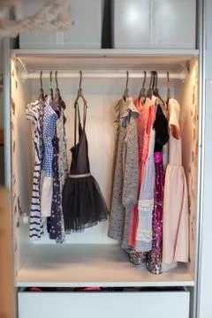 Storage in wardrobe. Foto stock