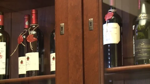 Storage with Wine Bottles Stock Footage 65368940