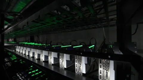 Storages with GPU Video Graphics Card mining. Stock Footage 94762385