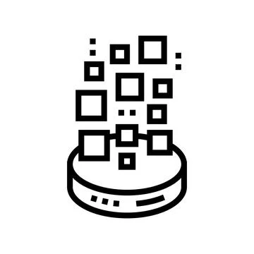 Storaging digital processing line icon vector illustration Stockillustratie