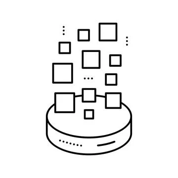 Storaging digital processing line icon vector illustration Stockillustratie