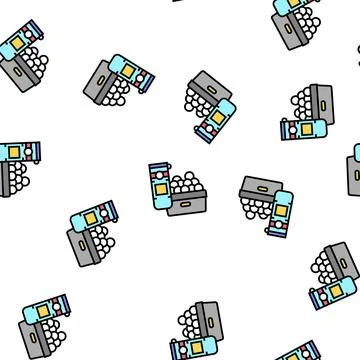 Storaging golf balls vector seamless pattern 스톡 일러스트