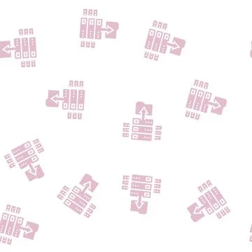 Storaging knowledge on server glyph seamless pattern 스톡 일러스트