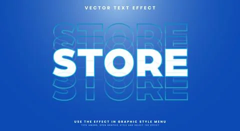 Store 3d editable text effect Stock-Illustration