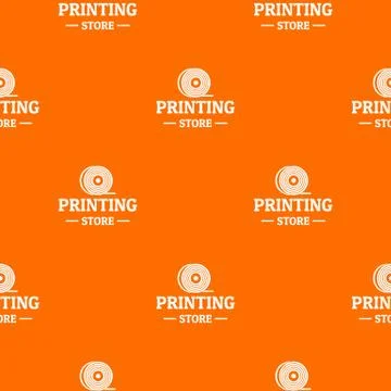 Store 3d printing pattern vector orange 스톡 일러스트