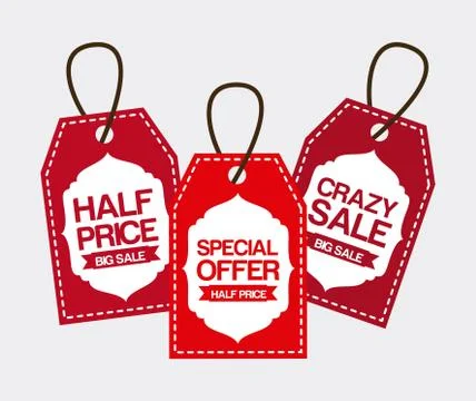 Store ad over white background vector illustration Stock Illustration