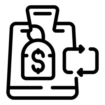 Store bag icon outline vector. Service delivery Stock Illustration