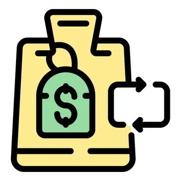 Store bag icon vector flat Stock Illustration