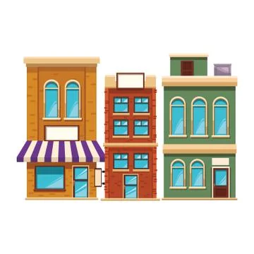 Store building cartoon Ilustración de archivo