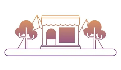 Store building design Ilustração Stock
