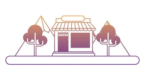 Store building design Ilustração Stock