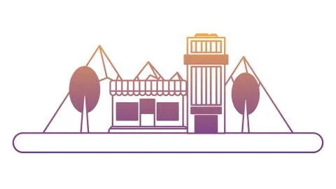 Store building design Ilustração Stock