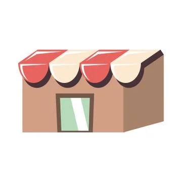 Store building facade icon Ilustración de archivo