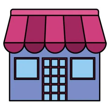 Store building facade icon Ilustración de archivo