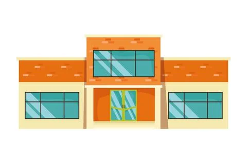 Store building facade Ilustración de archivo