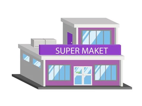 Store building  flat decorative icons isolated vector illustration Ilustración de archivo