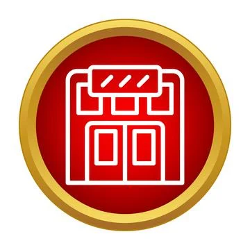 Store building front icon representing retail business marketplace Ilustración de archivo