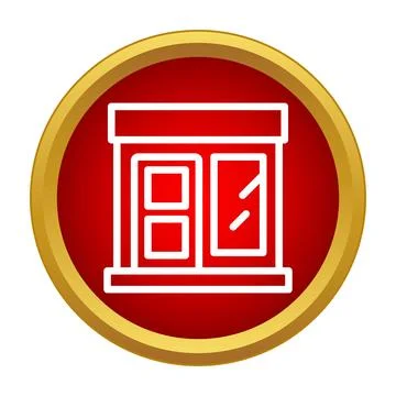Store building front line icon concept Ilustración de archivo