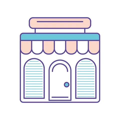 Store building icon Ilustración de archivo