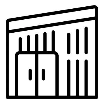Store building icon outline vector. Shelf cart Ilustración de archivo