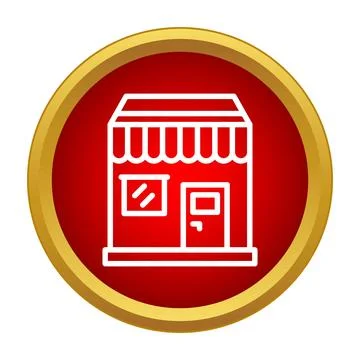 Store building icon representing retail commerce and shopping Ilustración de archivo