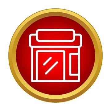 Store building icon representing retail business commerce concept Ilustración de archivo