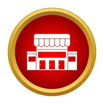 Store building icon representing retail commerce business Ilustración de archivo