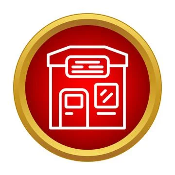Store building icon representing retail business concept Ilustración de archivo