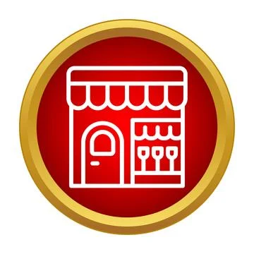Store building icon representing a retail shop and commerce Stock Illustration