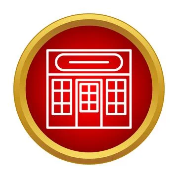 Store building icon representing shopping and market commerce Ilustración de archivo