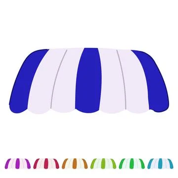 Store canopy awning vector cartoon graphic Stockillustratie