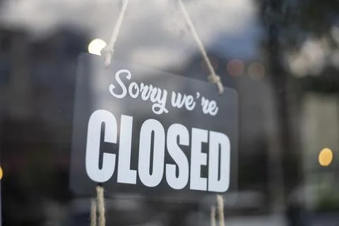 Store Closed Sign Stock Photos