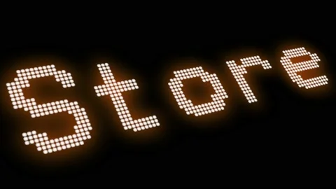 Store Closed Written in Electronic Display Text Stock Footage 135453710