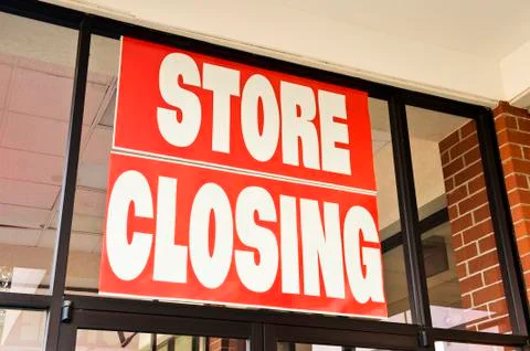 Store Closing Banner Stock Photos