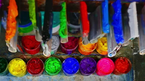 Store of colors ink for printing tee shirt Stock Footage 320094739