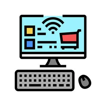 Store contactless color icon vector illustration Stock Illustration