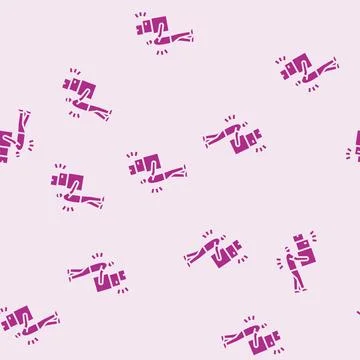 Store courier glyph seamless pattern 스톡 일러스트