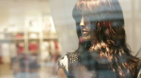 Store dummy - handheld 2 Stock Footage 743862