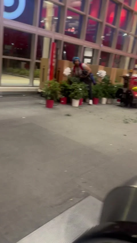 Store Employee Throws Plants In Grand Exit, Homewood, Alabama, USA - 10 Dec 2024 Stock Footage 295797019