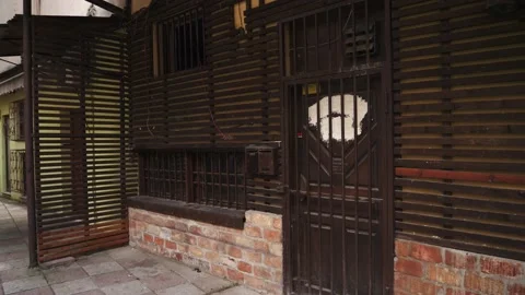 Store Facade in Sarajevo, Bosnia, Closed for the day, Close Up Stock-Footage 221570341