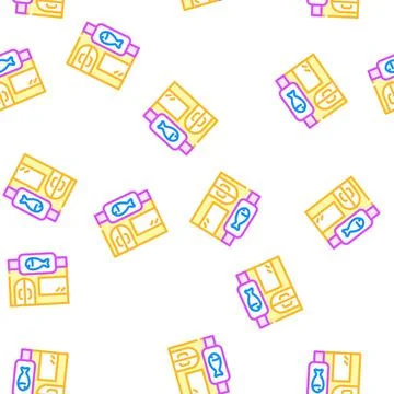 Store fish vector seamless pattern 스톡 일러스트