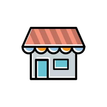 Store flat icon Stock Illustration