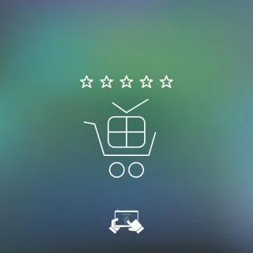 Store flat icon linear Stockillustratie