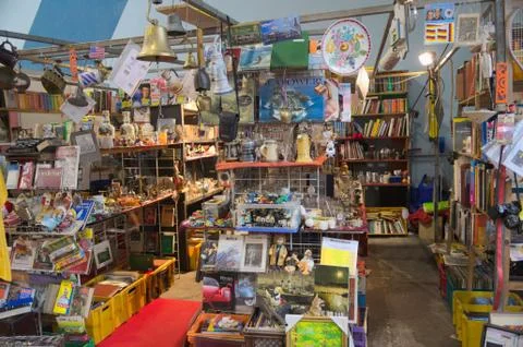 Store full of old things and books Stock Photos