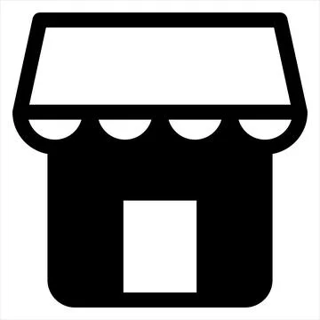 Store glyph icon vector illustration isolated on white background Stock Illustration