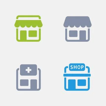 Store - Granite Icons Stock Illustration